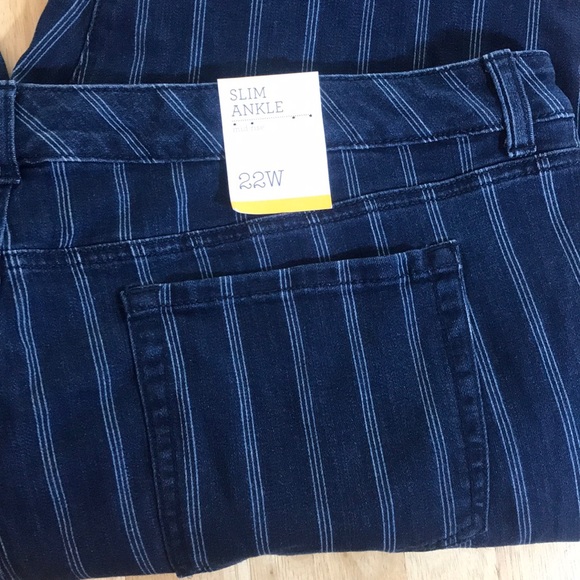 Style & Co Slim Ankle Striped Jeans New wi… - Picture 2 of 4